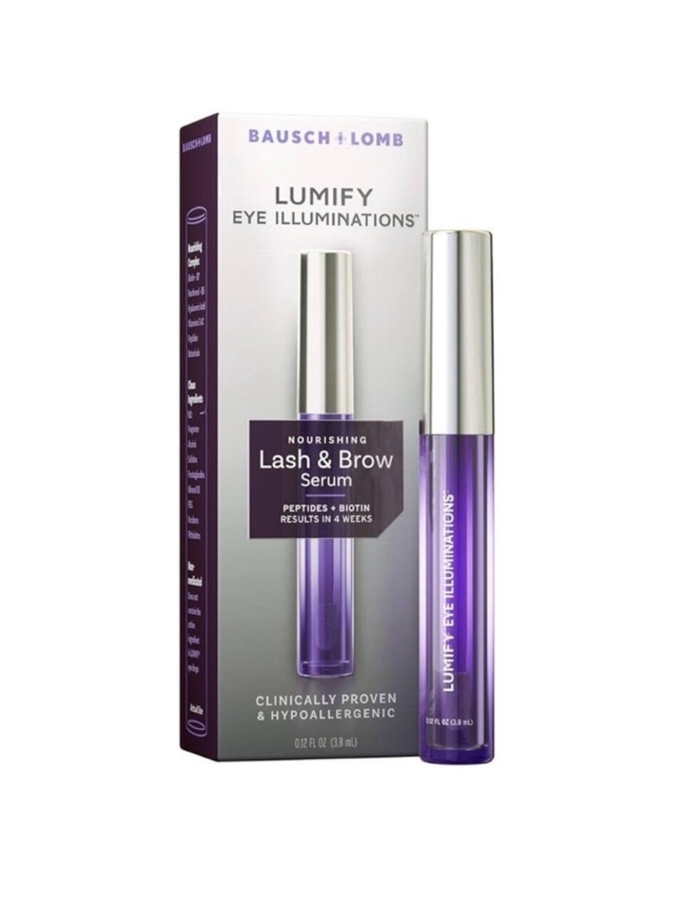 Bausch And Lomb Lumify Eye Illuminations Lash & Brow Serum Full Size NEW NIB NWT